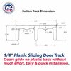 Randall WHITE PLASTIC TRACK FOR 1/4In. 4 FT P-8026-WH